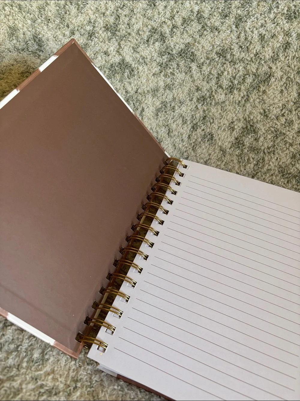 Notes Spiral Lined Notebook Journal Brown & White Cowhide Western NWT 250pg